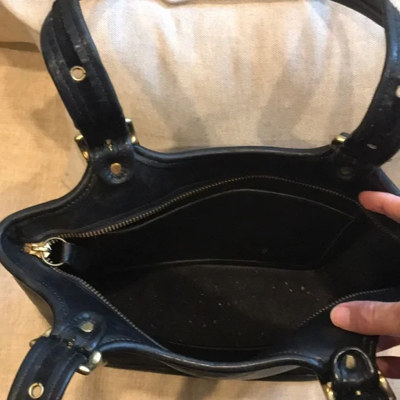 Vintage Black Coach Legacy Small Shopper Tote - Picture 3 of 5